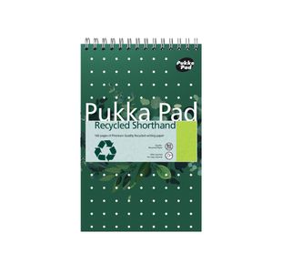 Pukka Pad Recycled Shorthand Jotta Pad Green (Pack of 3) RCSHRT160
