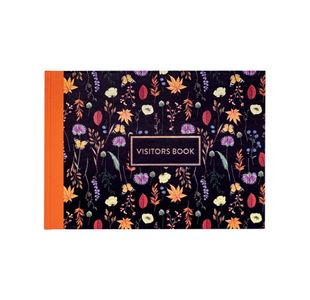Pukka Pad Bloom Visitors Book Black 9687-BLM