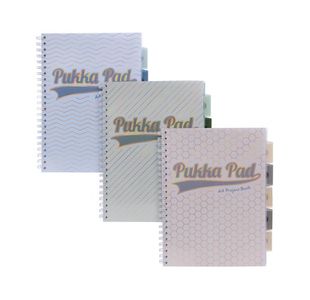 Pukka Pad Haze Project Book A4 Assorted (Pack of 3) 9871AST-HZE