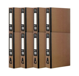 Pukka Recycled Box File Foolscap Kraft (Pack of 8) RF-9487