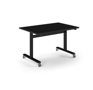 Pro Flip Rectangular Table 1200 x 800, Black Frame, Black Top