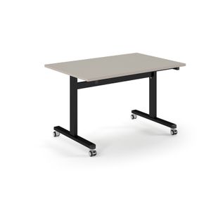 Pro Flip Rectangular Table 1200 x 800, Black Frame, Light Grey Top