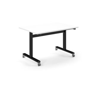 Pro Flip Rectangular Table 1200 x 800, Black Frame, White Top