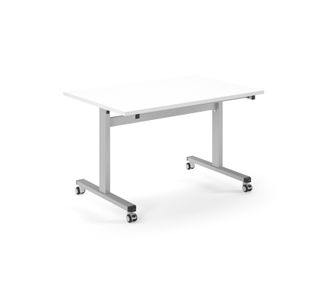 Pro Flip Rectangular Table 1200 x 800, Silver Frame, White Top