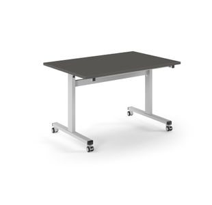 Pro Flip Rectangular Table 1200 x 800, White Frame, Onyx Grey Top