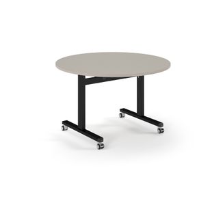 Pro Flip Circular Table 1200 Dia, Black, Light Grey Top