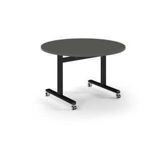 Pro Flip Circular Table 1200 Dia, Black, Onyx Grey Top