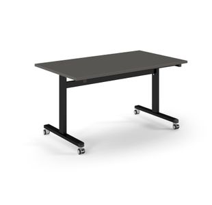 Pro Flip Rectangular Table 1400 x 800, Black Frame, Onyx Grey Top