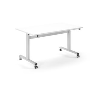 Pro Flip Rectangular Table 1400 x 800, White Frame, White Top