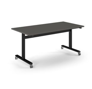 Pro Flip Rectangular Table 1600 x 800, Black Frame, Onyx Grey Top