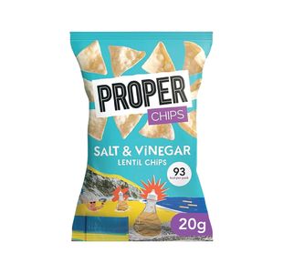 Proper Chips Lentil Chips Salt and Vinegar 20g (Pack of 24) 12372