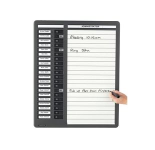 Indesign 20 Names In/Out And Drywipe Board Grey WPITDW20