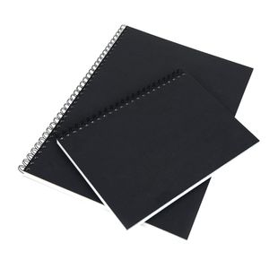 Pisces Art A4 Spiral Sketchbook Hardback 170gsm 80 Pages Black PC10049