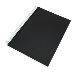 Pisces Art A3 Spiral Sketchbook Hardback 140gsm Black SPRA3