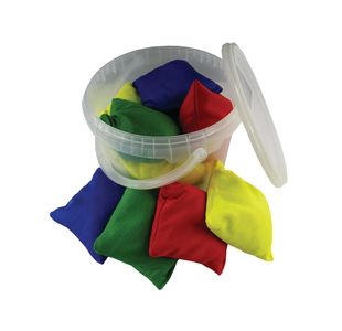Bean Bags in a Plastic Bucket (Pack of 12) PP-15402-MIXK