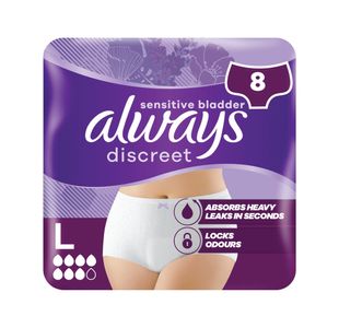 Always Discreet Pants Large Plus Pack of 8 C005785