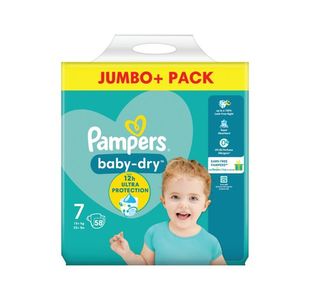 Pampers Baby Dry Taped Nappies Size 7 Jumbo (Pack of 116) 75854
