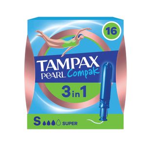 Tampax Compak Pearl Super x16 Applicator Tampons Pack of 8 C012301