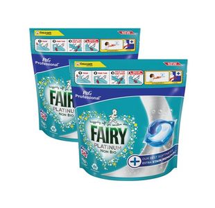 Fairy Professional Platinum +Stain Remover Non-Bio 2x50 Pods (Pack of 100) C006936