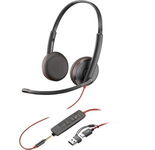 Poly Blackwire 3225 Stereo UC 3.5mm + USB-C/A Headset 8X229AA