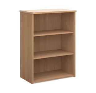 Universal bookcase 1090mm high with 2 shelves - beech