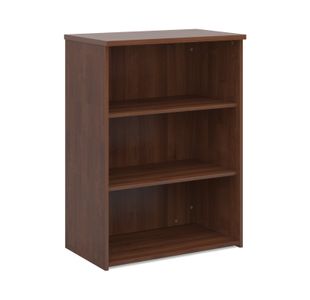 Universal bookcase 1090mm high with 2 shelves - walnut