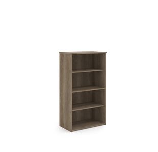 Universal bookcase 1440mm high with 3 shelves - Nebraska Oak