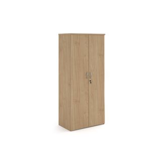 Universal double door cupboard 1790mm high with 4 shelves - Kendal Oak