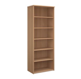 Universal bookcase 2140mm high with 5 shelves - beech