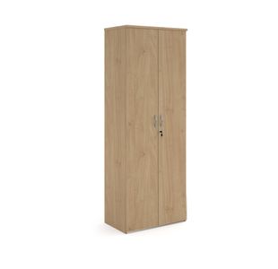 Universal double door cupboard 2140mm high with 5 shelves - Kendal Oak
