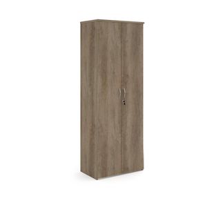 Universal double door cupboard 2140mm high with 5 shelves - Nebraska Oak