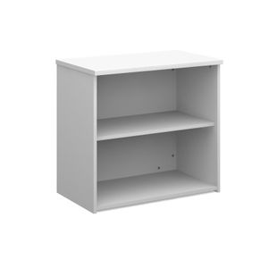 Universal bookcase 740mm high with 1 shelf - white