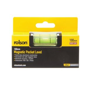 Rolson Magnetic Pocket Level 100mm Pack of 12 54116