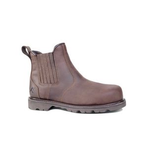 Rock Fall RF206 Farrier Chelsea Safety Boot Brown 10 RF206/010