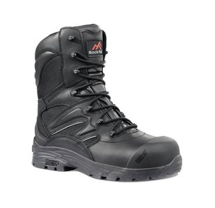 Rock Fall RF4500 Titanium High Leg Waterproof Safety Boot with Side Zip Black 9 RF4500/009