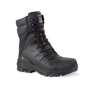 Rock Fall RF540 Monzonite High Leg Waterproof Safety Boot with Side Zip Black 5 RF540/005