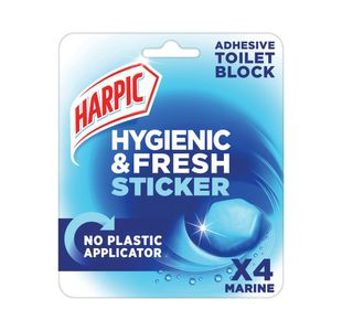 Harpic Hygienic Fresh Sticker Adhesive Toilet Block Marine (Pack of 6) 3275279
