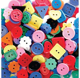 Brightly Coloured Craft Buttons Large 450g Bag AR00494
