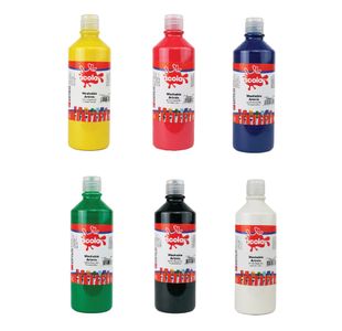 Washable Ready Mixed Paint 600ml Assorted (Pack of 6) AR02579