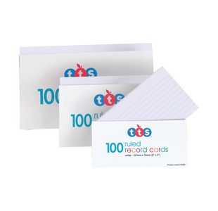 Revision Cards 6mm Feint Ruling White W76xL127mm (Pack of 100) 013280