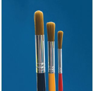 Short Round Nylon Paint Brushes Assorted (Pack of 30) AR01067