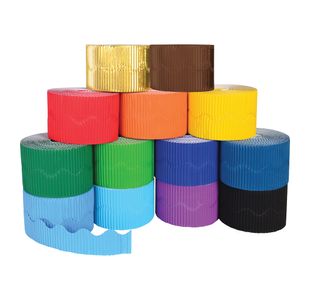 Scalloped Corrugated Border Rolls Flame Red 78708