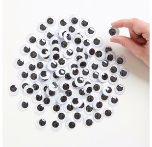 Stick-On Jumbo Wiggly Eyes Black (Pack of 100) AR02119