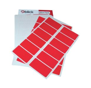 Blick Labels in Office Packs 25mmx50mm Red (320 Pack) RS019954