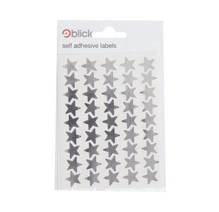 Blick Labels Metallic Stars Silver 14mm 135 Stickers RS025955