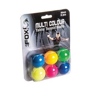 TT Table Tennis Balls Assorted (Pack of 6) FTT105