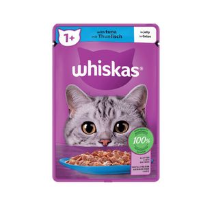Whiskas 1+ Cat Food Tuna In Jelly 85g Pouch (Pack of 28) 505406