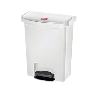 Rubbermaid Slim Jim Pedal Bin 30 Litres White 1883555