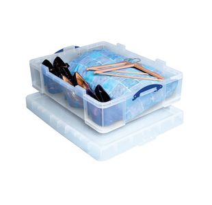 Really Useful 70L Plastic Storage Box W810xD620xH225mm Clear 70C