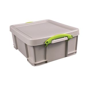 Really Useful 18L Stacking Box Recycled Grey 18RDG